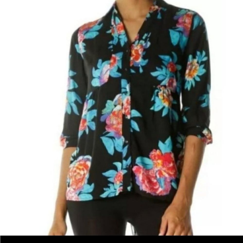 Anthropologie Maeve Woodland Walk Button Up Floral